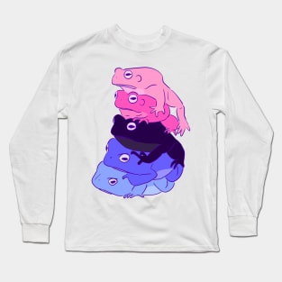 Omnisexual Pride Frog Stack Long Sleeve T-Shirt